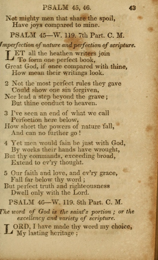 Hymns and Spiritual Songs, Original and Selected, for the Use of Christians. (5th ed.) page 43