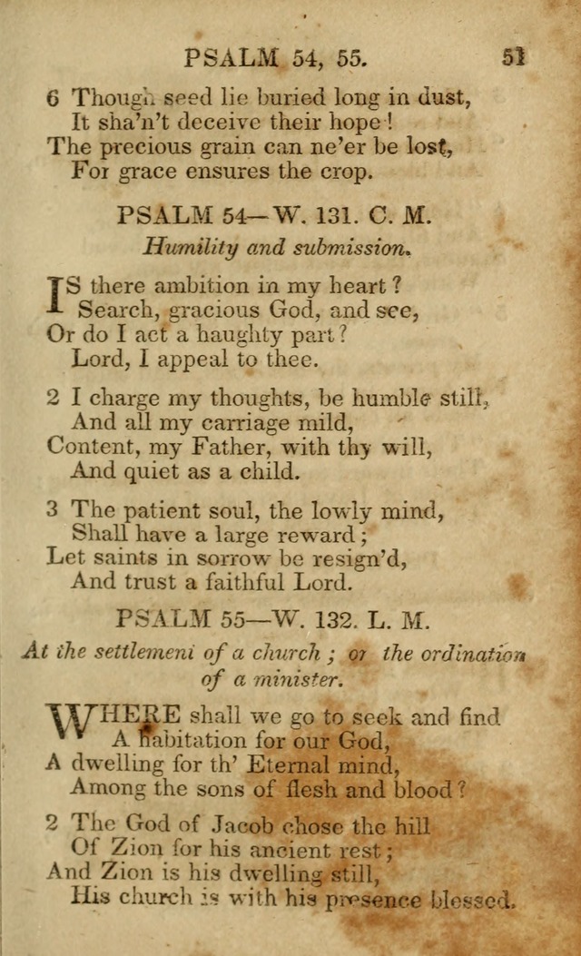 Hymns and Spiritual Songs, Original and Selected, for the Use of Christians. (5th ed.) page 51