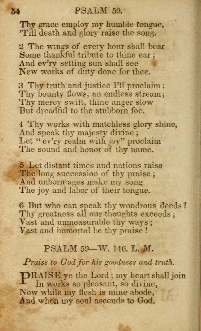 Hymns and Spiritual Songs, Original and Selected, for the Use of Christians. (5th ed.) page 54