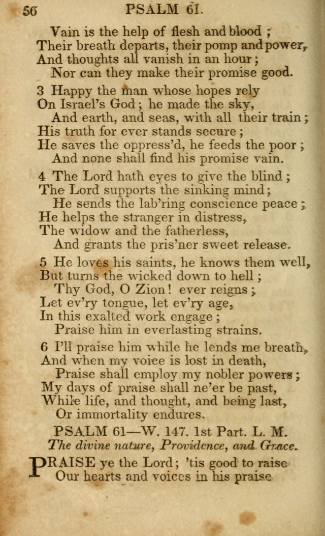 Hymns and Spiritual Songs, Original and Selected, for the Use of Christians. (5th ed.) page 56