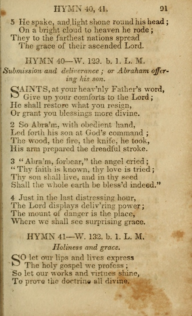 Hymns and Spiritual Songs, Original and Selected, for the Use of Christians. (5th ed.) page 91