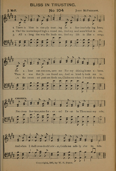 Harvest Bells Nos. 1, 2 and 3: Is filled with new and beautiful songs, suitable for churches, Sunday-schools, revivals and all religious meetings page 103