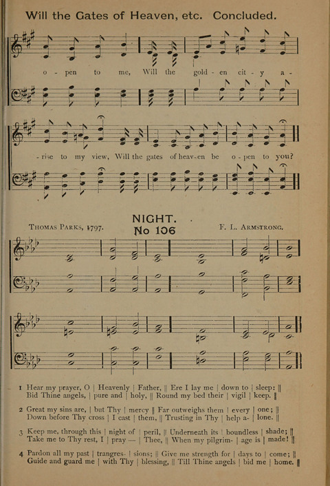 Harvest Bells Nos. 1, 2 and 3: Is filled with new and beautiful songs, suitable for churches, Sunday-schools, revivals and all religious meetings page 105