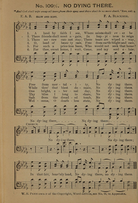 Harvest Bells Nos. 1, 2 and 3: Is filled with new and beautiful songs, suitable for churches, Sunday-schools, revivals and all religious meetings page 110