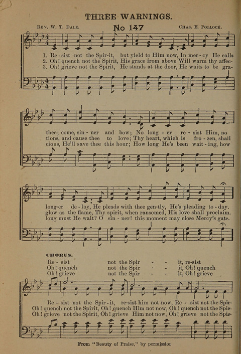 Harvest Bells Nos. 1, 2 and 3: Is filled with new and beautiful songs, suitable for churches, Sunday-schools, revivals and all religious meetings page 144