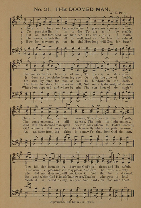 Harvest Bells Nos. 1, 2 and 3: Is filled with new and beautiful songs, suitable for churches, Sunday-schools, revivals and all religious meetings page 22