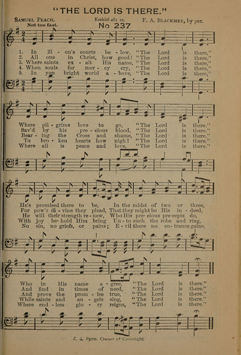 Harvest Bells Nos. 1, 2 and 3: Is filled with new and beautiful songs, suitable for churches, Sunday-schools, revivals and all religious meetings page 231