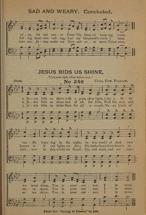 Harvest Bells Nos. 1, 2 and 3: Is filled with new and beautiful songs, suitable for churches, Sunday-schools, revivals and all religious meetings page 241