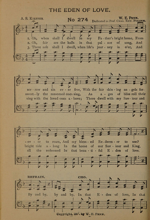 Harvest Bells Nos. 1, 2 and 3: Is filled with new and beautiful songs, suitable for churches, Sunday-schools, revivals and all religious meetings page 268