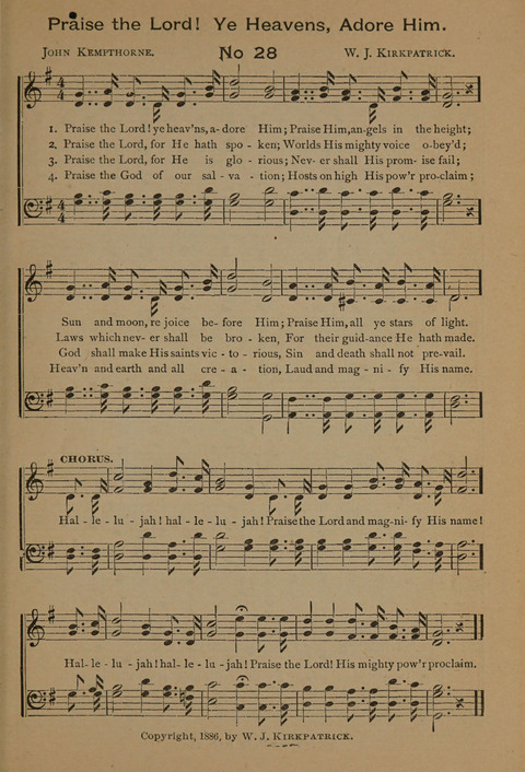 Harvest Bells Nos. 1, 2 and 3: Is filled with new and beautiful songs, suitable for churches, Sunday-schools, revivals and all religious meetings page 29