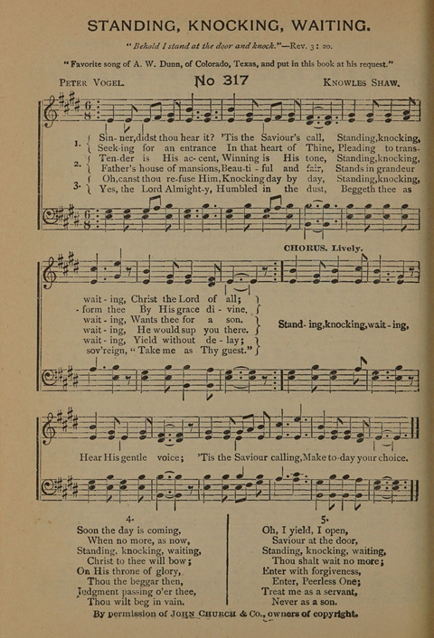 Harvest Bells Nos. 1, 2 and 3: Is filled with new and beautiful songs, suitable for churches, Sunday-schools, revivals and all religious meetings page 312