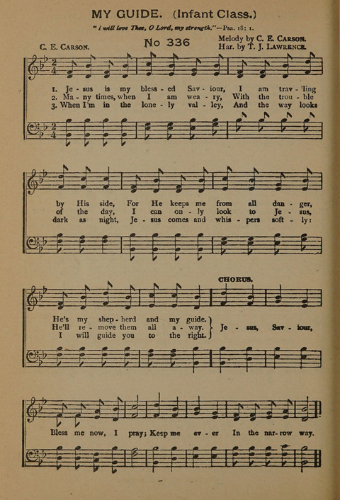 Harvest Bells Nos. 1, 2 and 3: Is filled with new and beautiful songs, suitable for churches, Sunday-schools, revivals and all religious meetings page 334