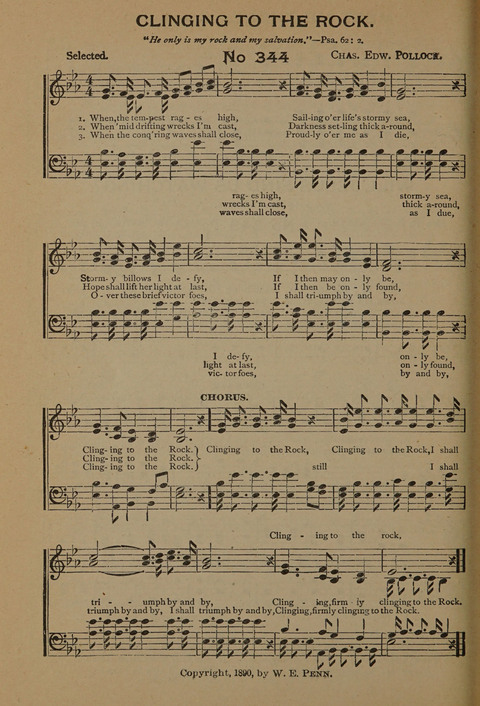 Harvest Bells Nos. 1, 2 and 3: Is filled with new and beautiful songs, suitable for churches, Sunday-schools, revivals and all religious meetings page 342