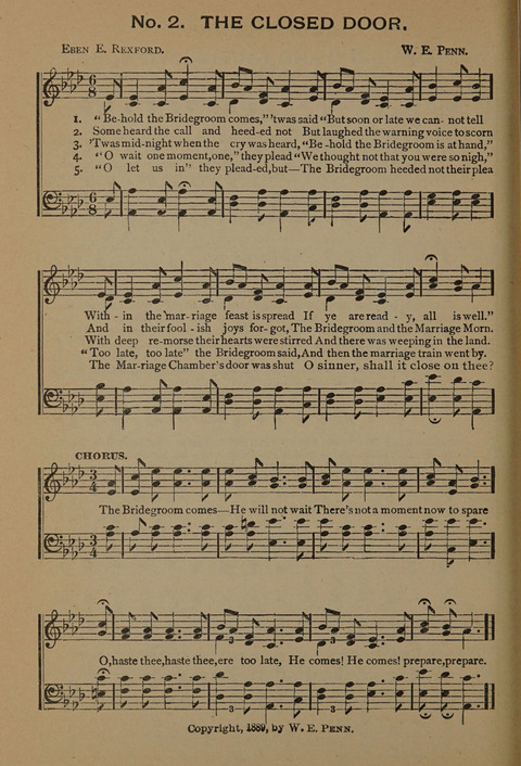 Harvest Bells Nos. 1, 2 and 3: Is filled with new and beautiful songs, suitable for churches, Sunday-schools, revivals and all religious meetings page 346