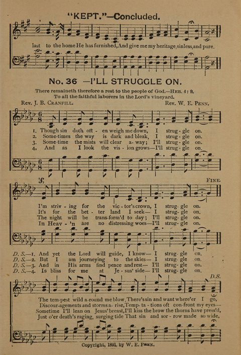 Harvest Bells Nos. 1, 2 and 3: Is filled with new and beautiful songs, suitable for churches, Sunday-schools, revivals and all religious meetings page 383