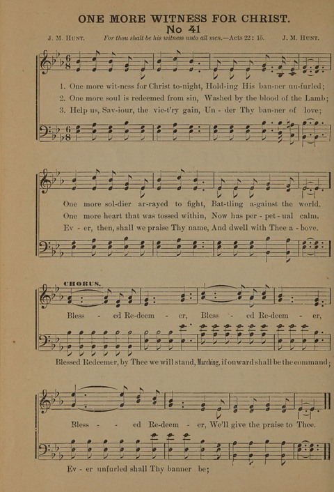 Harvest Bells Nos. 1, 2 and 3: Is filled with new and beautiful songs, suitable for churches, Sunday-schools, revivals and all religious meetings page 42