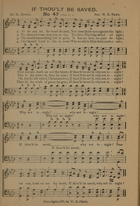 Harvest Bells Nos. 1, 2 and 3: Is filled with new and beautiful songs, suitable for churches, Sunday-schools, revivals and all religious meetings page 47