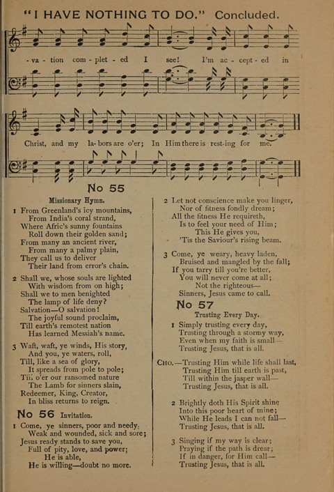 Harvest Bells Nos. 1, 2 and 3: Is filled with new and beautiful songs, suitable for churches, Sunday-schools, revivals and all religious meetings page 55