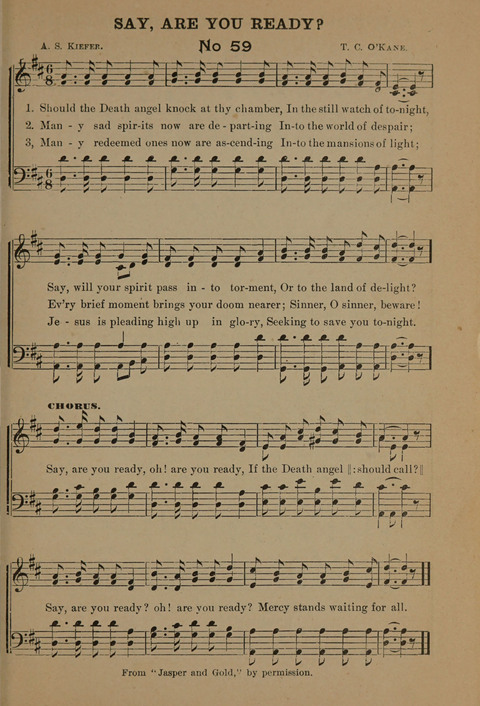 Harvest Bells Nos. 1, 2 and 3: Is filled with new and beautiful songs, suitable for churches, Sunday-schools, revivals and all religious meetings page 57