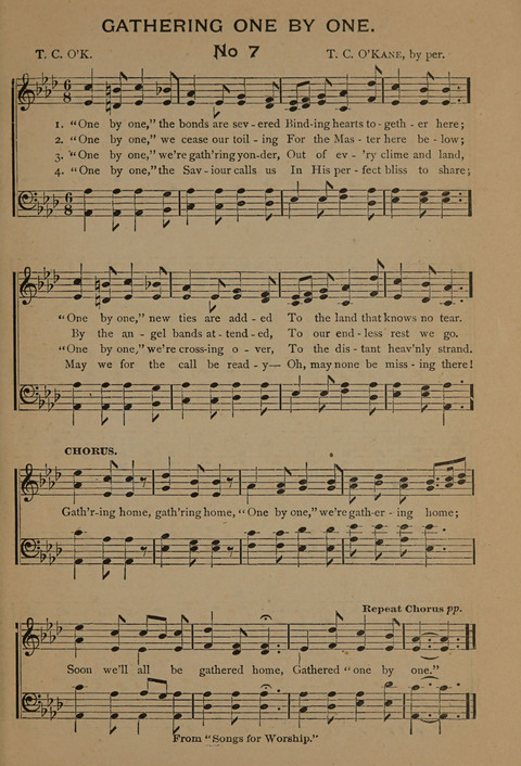 Harvest Bells Nos. 1, 2 and 3: Is filled with new and beautiful songs, suitable for churches, Sunday-schools, revivals and all religious meetings page 7