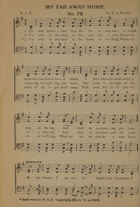 Harvest Bells Nos. 1, 2 and 3: Is filled with new and beautiful songs, suitable for churches, Sunday-schools, revivals and all religious meetings page 74