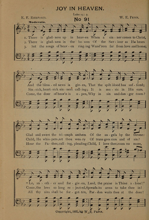 Harvest Bells Nos. 1, 2 and 3: Is filled with new and beautiful songs, suitable for churches, Sunday-schools, revivals and all religious meetings page 90