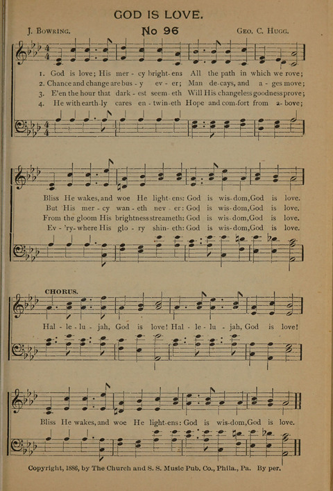 Harvest Bells Nos. 1, 2 and 3: Is filled with new and beautiful songs, suitable for churches, Sunday-schools, revivals and all religious meetings page 95