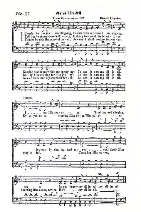 Harbor Bells [no. 1]: our 1925 book for Sunday schools, singing schools, revivals, conventions, and general use in all religious gatherings page 13