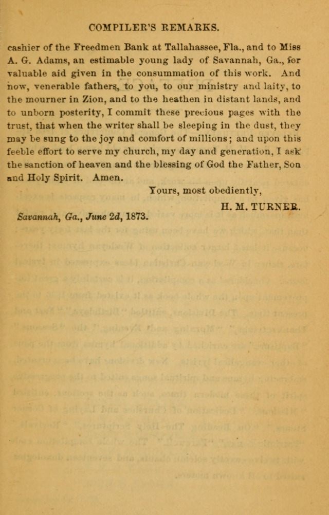 The Hymn Book of the African Methodist Episcopal Church: being a collection of hymns, sacred songs and chants (5th ed.) page 10