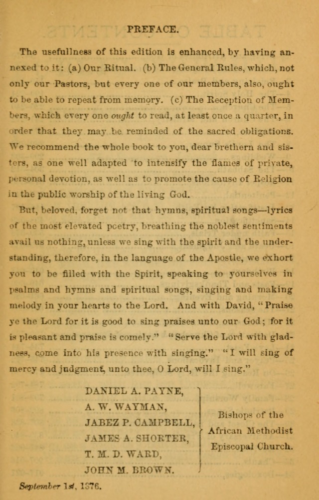 The Hymn Book of the African Methodist Episcopal Church: being a collection of hymns, sacred songs and chants (5th ed.) page 12