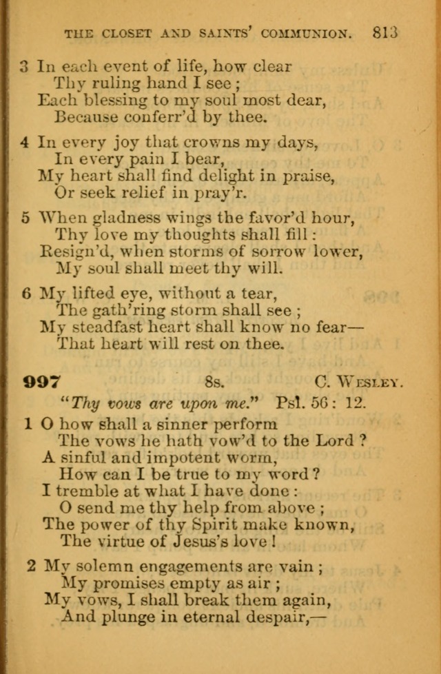 The Hymn Book of the African Methodist Episcopal Church: being a collection of hymns, sacred songs and chants (5th ed.) page 822