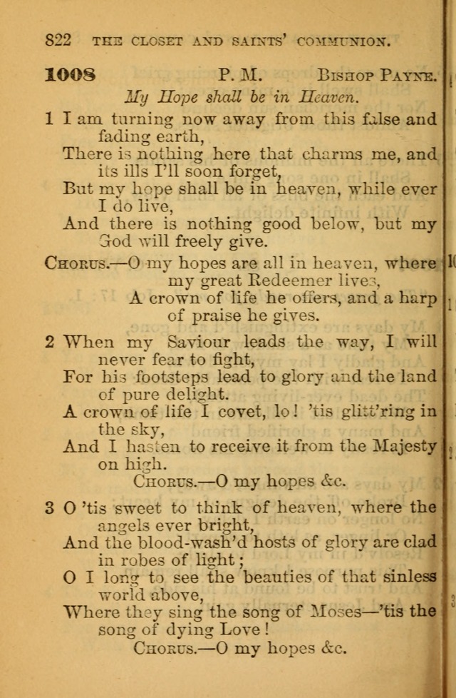 The Hymn Book of the African Methodist Episcopal Church: being a collection of hymns, sacred songs and chants (5th ed.) page 831