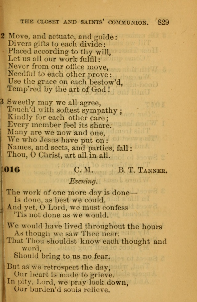 The Hymn Book of the African Methodist Episcopal Church: being a collection of hymns, sacred songs and chants (5th ed.) page 838