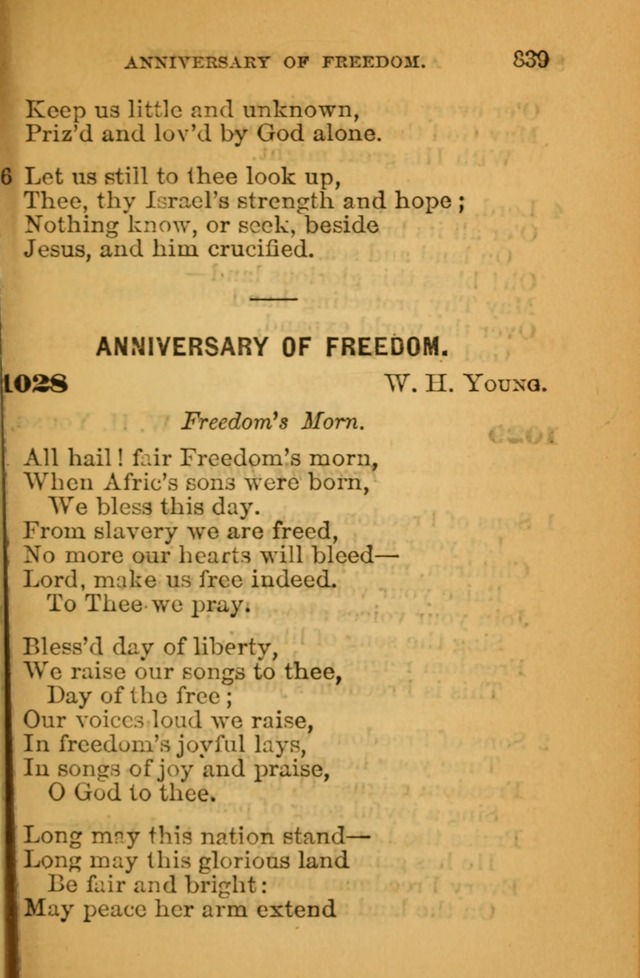 The Hymn Book of the African Methodist Episcopal Church: being a collection of hymns, sacred songs and chants (5th ed.) page 848