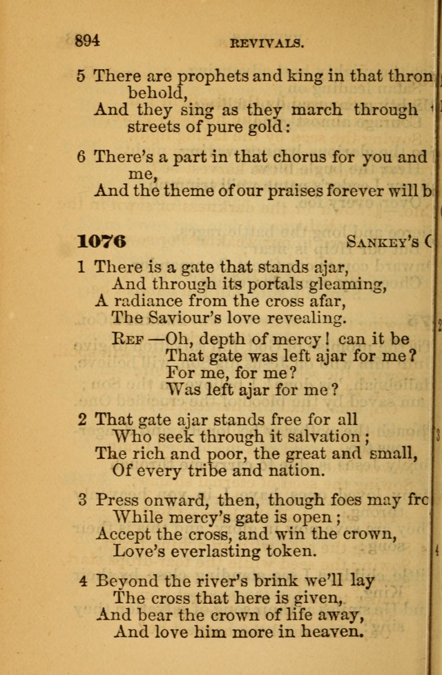 The Hymn Book of the African Methodist Episcopal Church: being a collection of hymns, sacred songs and chants (5th ed.) page 903