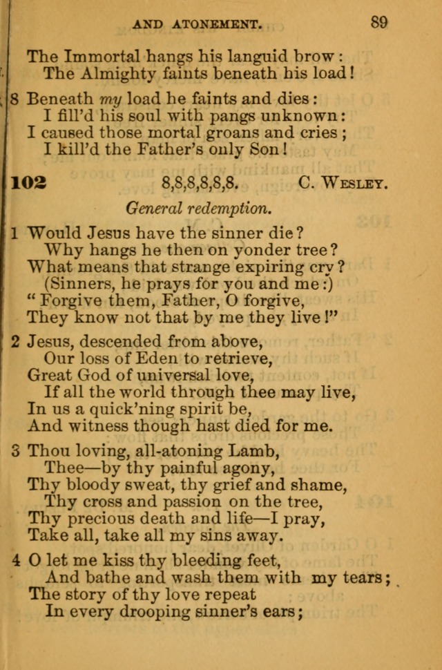 The Hymn Book of the African Methodist Episcopal Church: being a collection of hymns, sacred songs and chants (5th ed.) page 98