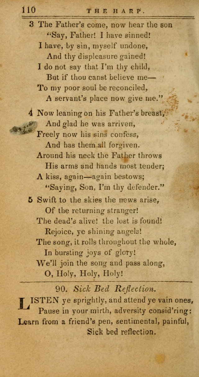 The Harp: being a collection of hymns and spiritual songs, adapted to all purposes of social and religious worship page 110