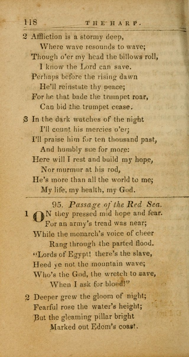 The Harp: being a collection of hymns and spiritual songs, adapted to all purposes of social and religious worship page 118