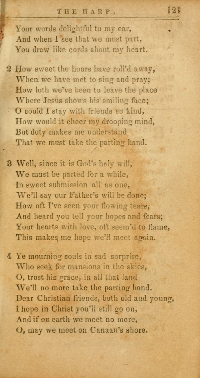 The Harp: being a collection of hymns and spiritual songs, adapted to all purposes of social and religious worship page 121