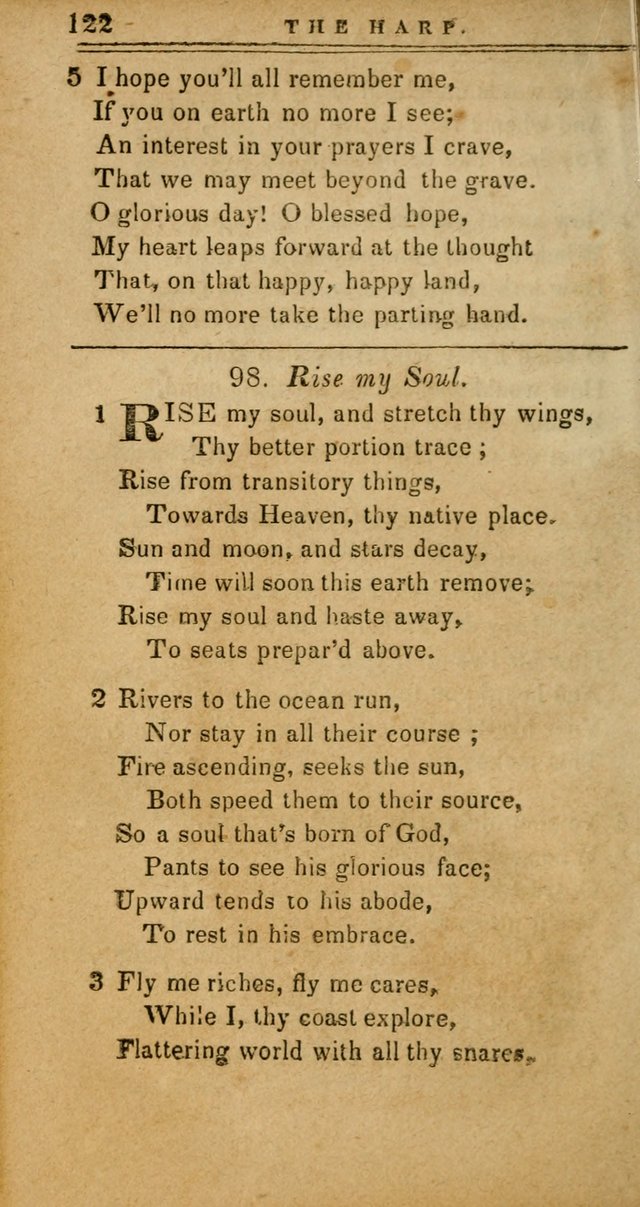 The Harp: being a collection of hymns and spiritual songs, adapted to all purposes of social and religious worship page 122