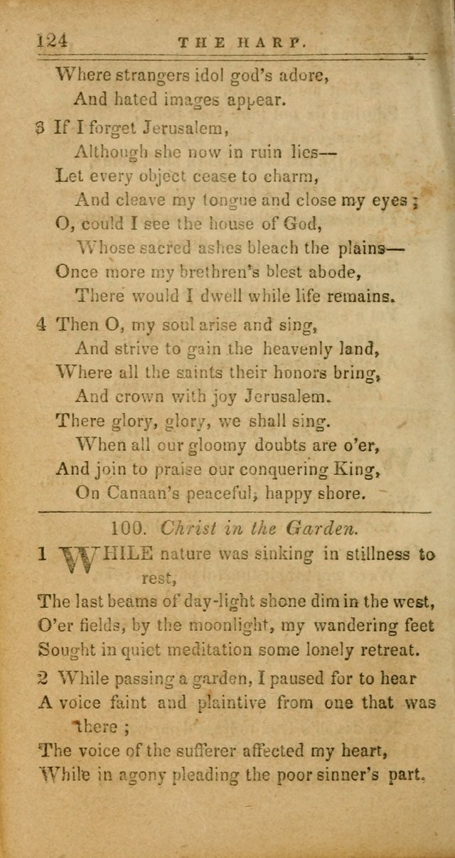 The Harp: being a collection of hymns and spiritual songs, adapted to all purposes of social and religious worship page 124