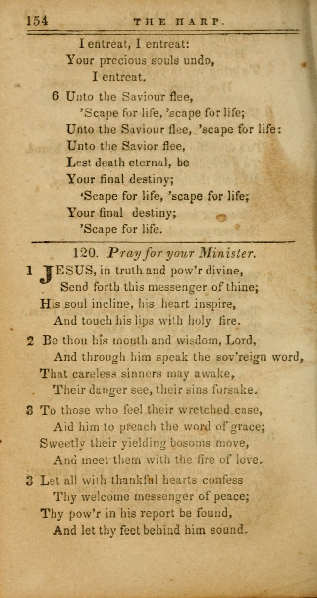 The Harp: being a collection of hymns and spiritual songs, adapted to all purposes of social and religious worship page 154