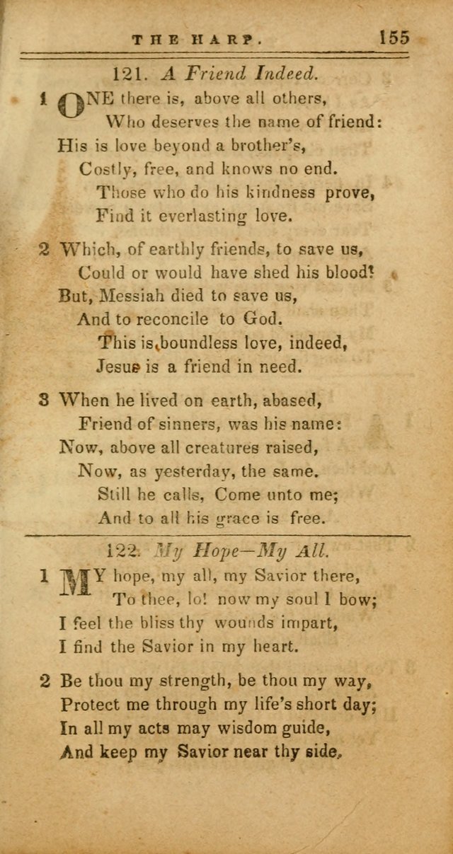 The Harp: being a collection of hymns and spiritual songs, adapted to all purposes of social and religious worship page 155