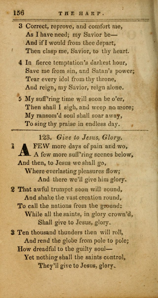 The Harp: being a collection of hymns and spiritual songs, adapted to all purposes of social and religious worship page 156