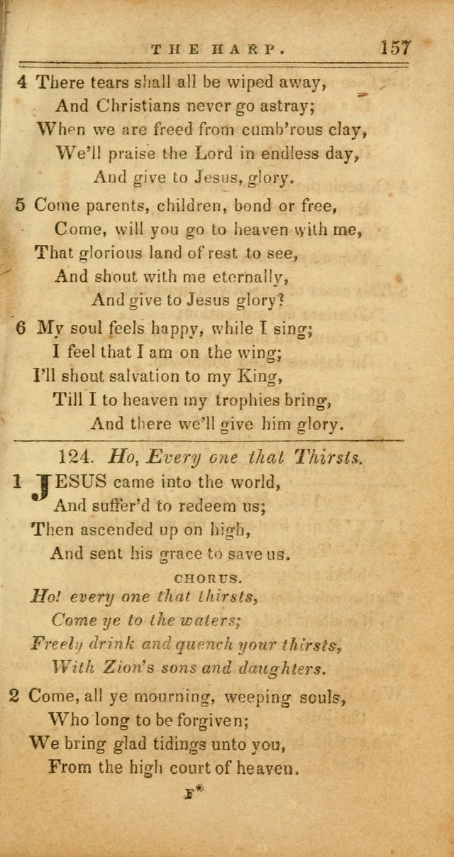 The Harp: being a collection of hymns and spiritual songs, adapted to all purposes of social and religious worship page 157