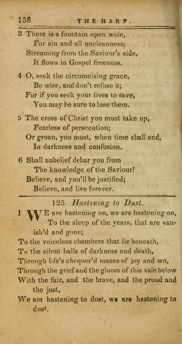 The Harp: being a collection of hymns and spiritual songs, adapted to all purposes of social and religious worship page 158