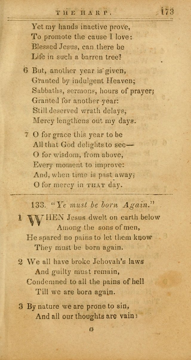 The Harp: being a collection of hymns and spiritual songs, adapted to all purposes of social and religious worship page 173