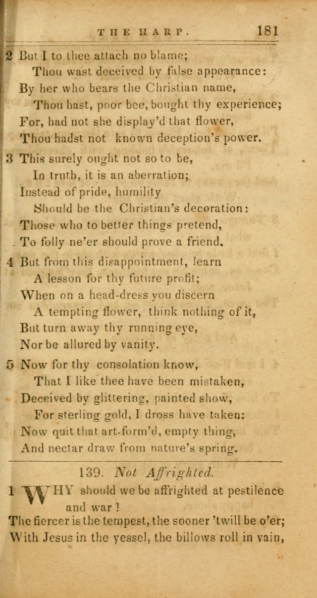 The Harp: being a collection of hymns and spiritual songs, adapted to all purposes of social and religious worship page 181