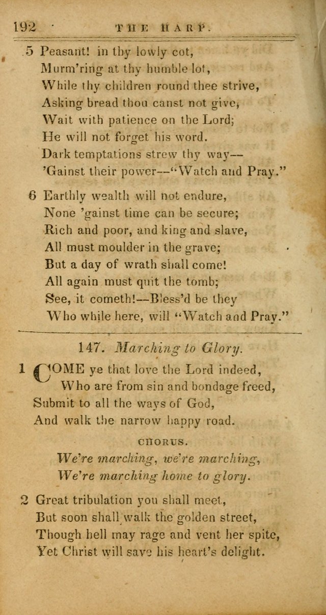 The Harp: being a collection of hymns and spiritual songs, adapted to all purposes of social and religious worship page 192