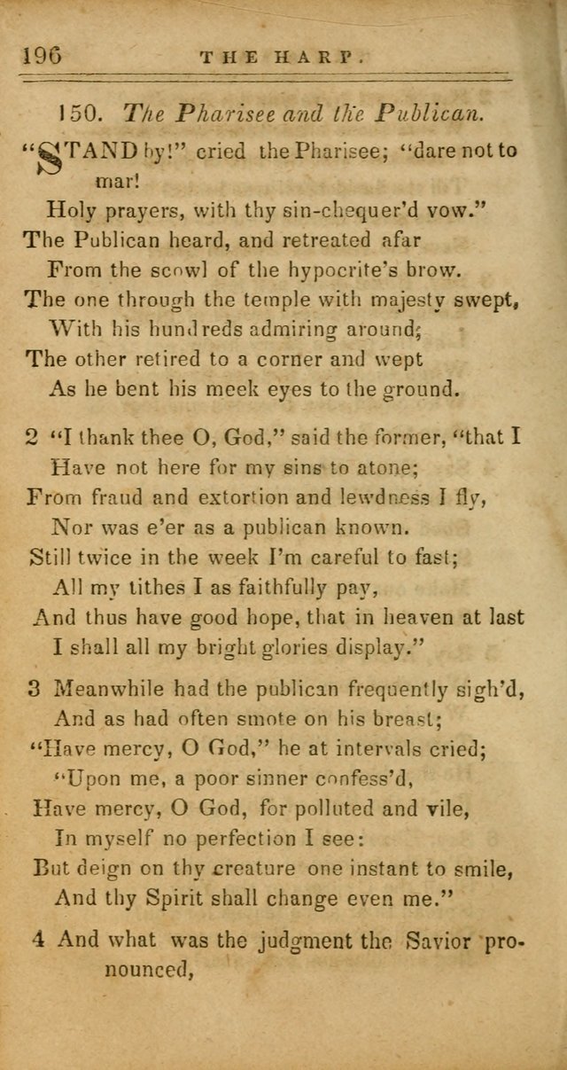 The Harp: being a collection of hymns and spiritual songs, adapted to all purposes of social and religious worship page 196